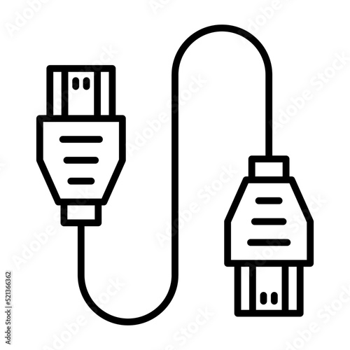 Hdmi Cable Line Icon