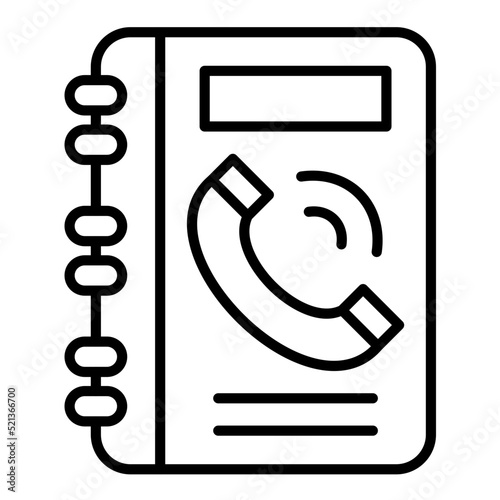 Phonebook Line Icon