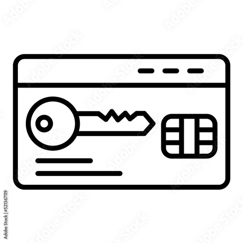 Keycard Line Icon