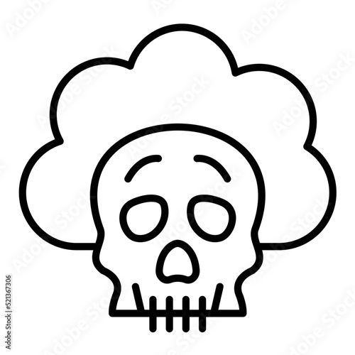 Infected Cloud Line Icon