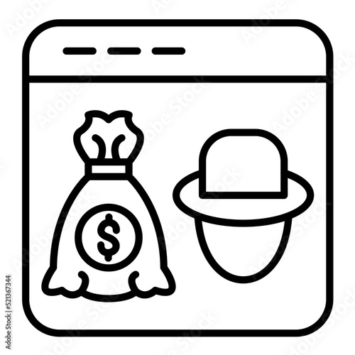 Robbery Line Icon
