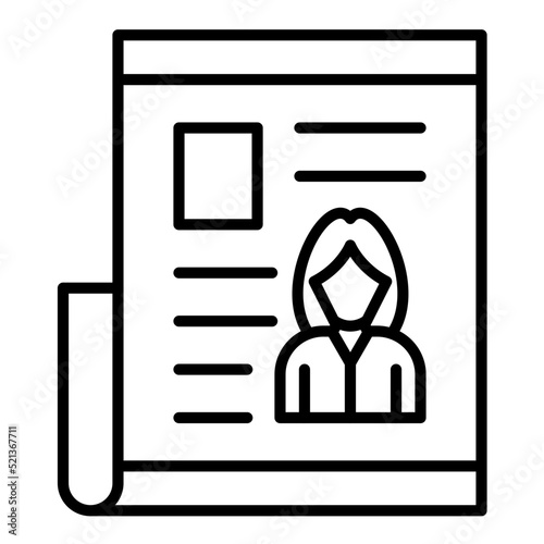 Tabloid Line Icon