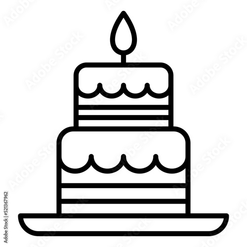 Party Food Line Icon