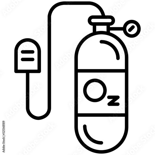 Oxygen Mask Line Icon