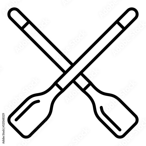 Rowing Line Icon