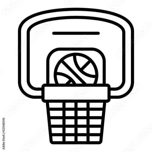Basketball Hoop Line Icon