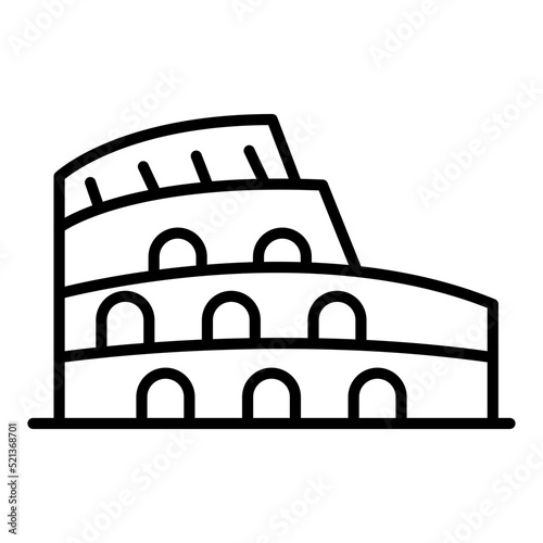 Colosseum Line Icon