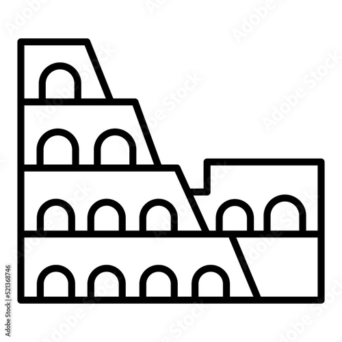 Coliseum Line Icon