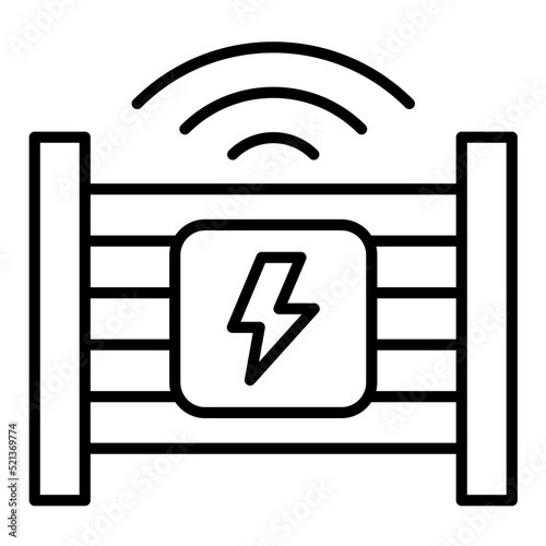 Electric Fence Line Icon