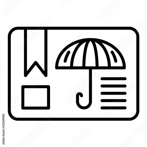 Keep Dry Line Icon