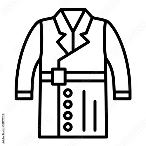 Long Coat Line Icon