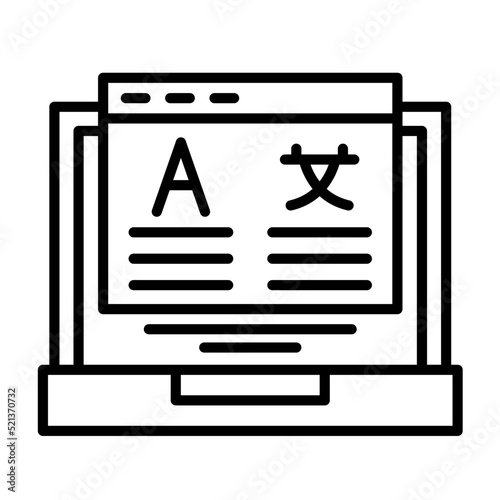 Translate Line Icon