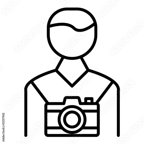 Cameraman Line Icon