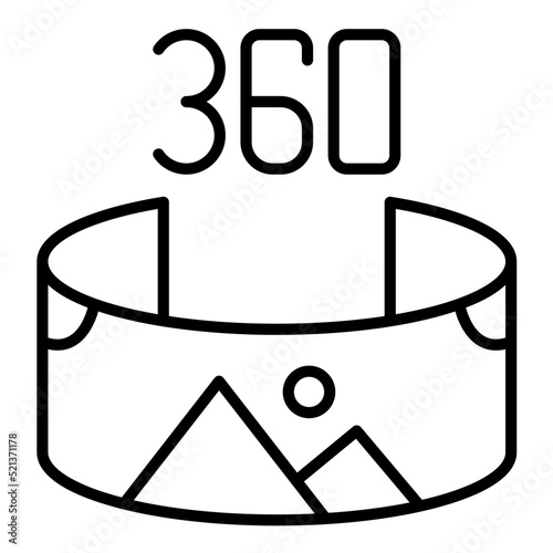 Panoramic Line Icon