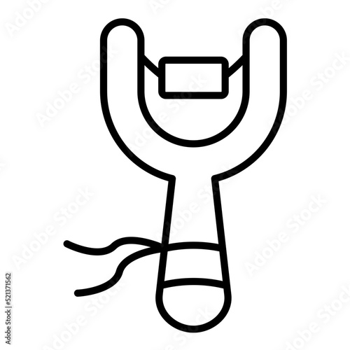 Slingshot Line Icon