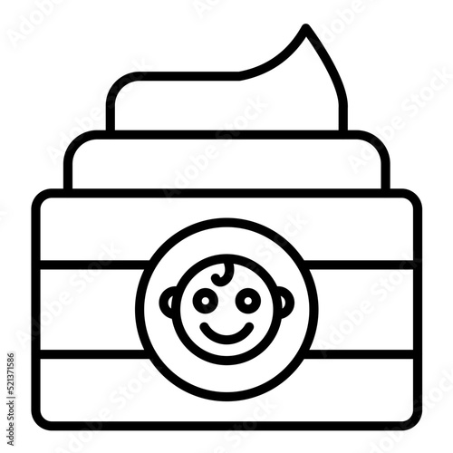Baby Cream Line Icon