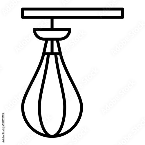 Punching Ball Line Icon