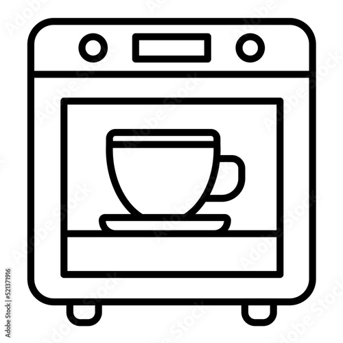 Coffee Oven Line Icon