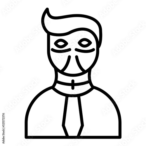 Facial Plastic Surgery Line Icon