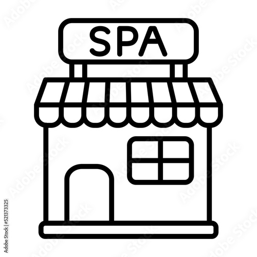 Spa Center Line Icon