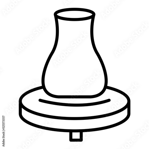 Potter Wheel Line Icon