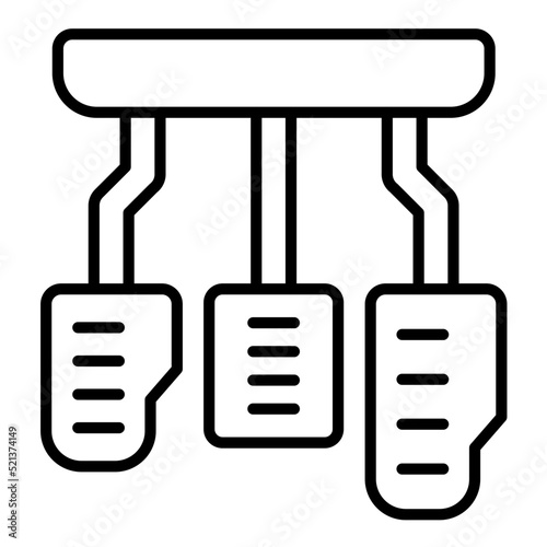 Car Pedal Line Icon
