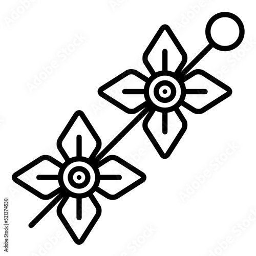 Delphinium Line Icon