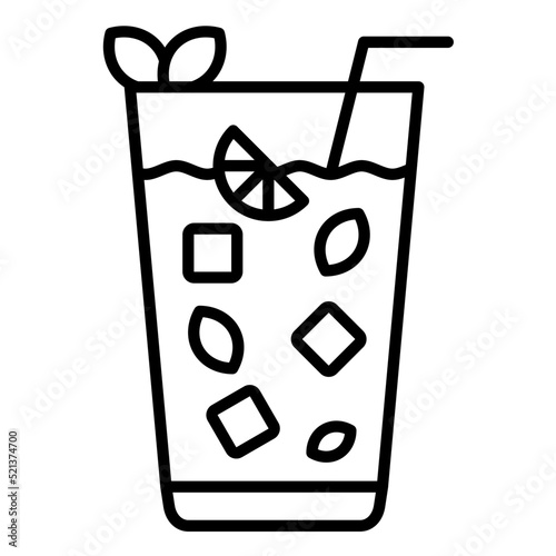 Mojito Line Icon