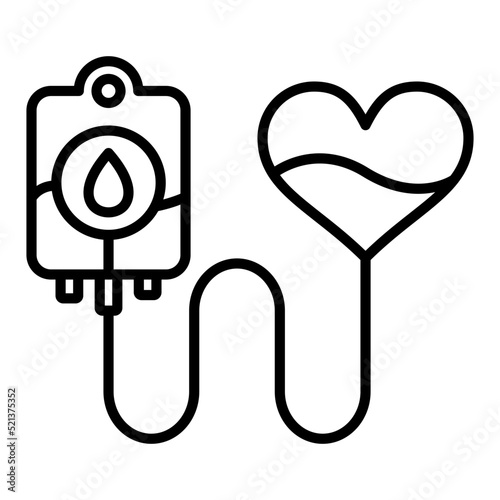 Blood Donation Line Icon