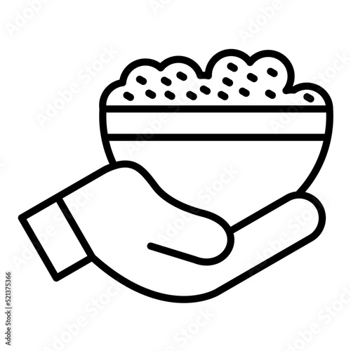 Food Donation Line Icon