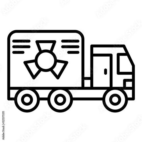 Neclear Truck Line Icon photo