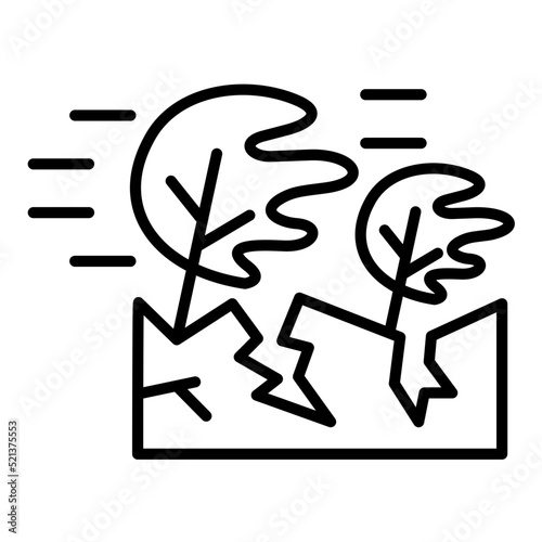 Disaster Line Icon