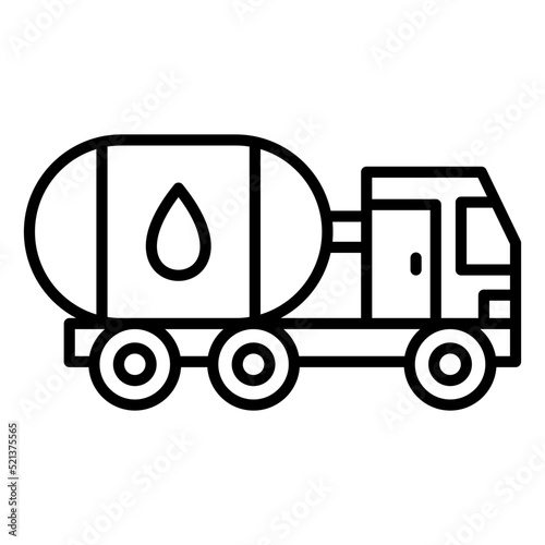 Oil Tanker Line Icon