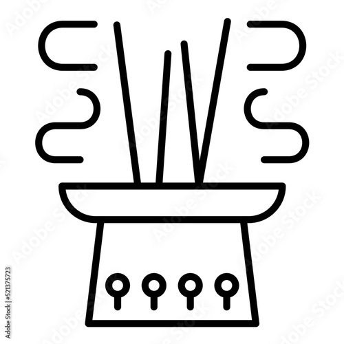 Incense Sticks Line Icon