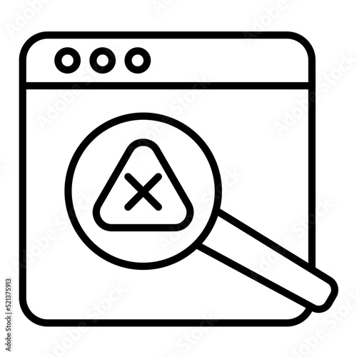 Not Found Error Line Icon