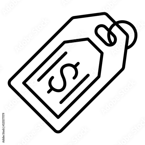 Price Tag Line Icon
