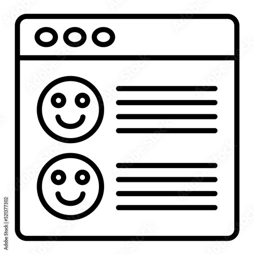 Positive Review Line Icon