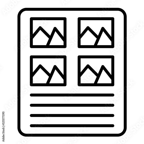Storyboard Line Icon
