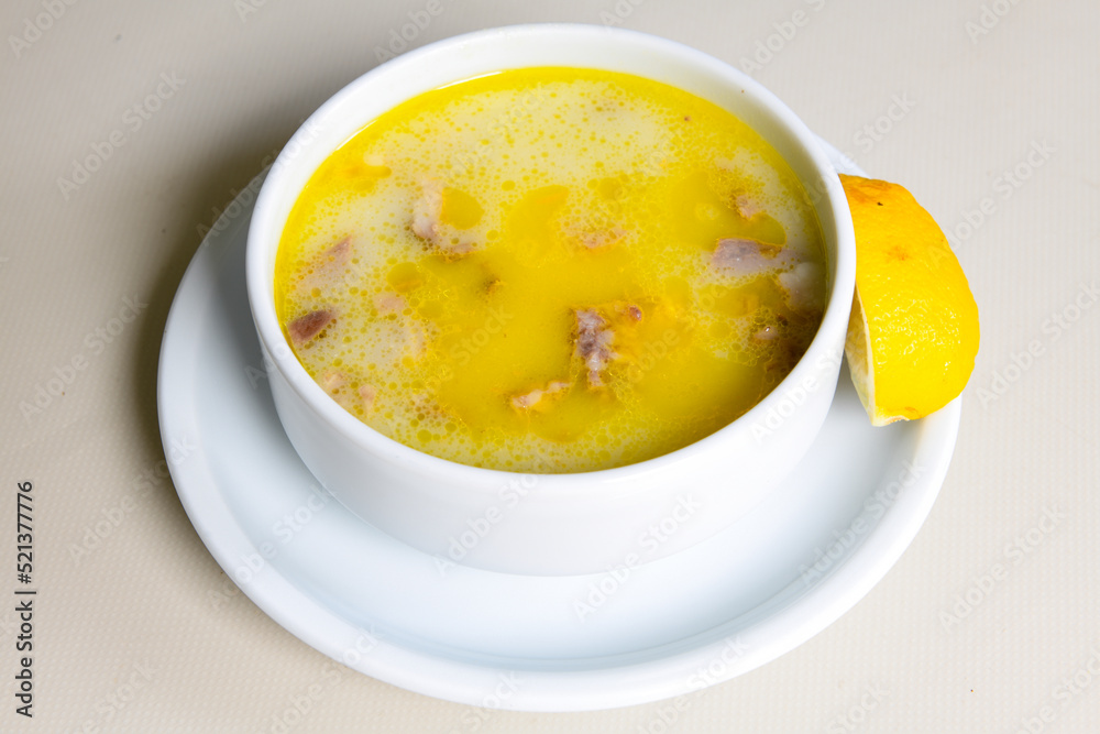 Turkish Traditional Tripe Soup. Iskembe, beyran, kelle paca corbasi. Turkish Traditional Tripe Soup. Iskembe, beyran, kelle paca corbasi.