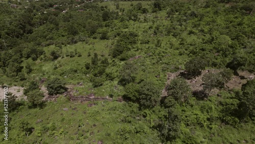 Drone view over Kirirom mountain in Kampong Seila district, Cambodia 1-2 photo