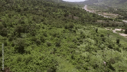 Drone view over Kirirom mountain in Kampong Seila district, along the National road N4, Cambodia 2-2 photo