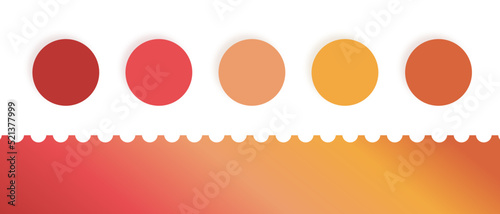 Vibrant Warm color palette forecast with gradient for web, illustration, art, fashion, social media, etc