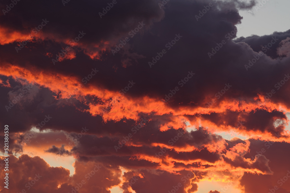 Dramatic stormy sky before dawn