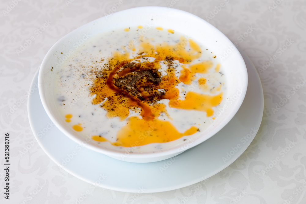 Traditional Turkish yogurt soup (yayla soup) Traditional Turkish yogurt soup (yayla soup)
