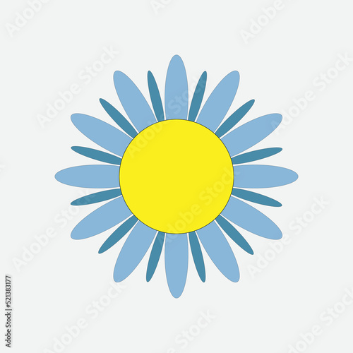 blossom floral spring flower for card nature vector illustration on white background