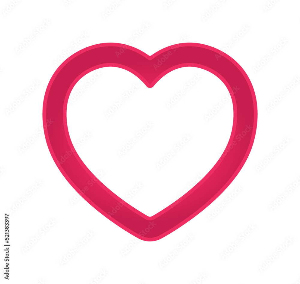 Heart Shaped Frame for a Photo. Frame Red Heart for Valentine Day and Romantic Holidays. A Symbol of Love. Template for Invitation. Color Realistic Fashion Style. White background. Vector illustration Heart Shaped Frame for a Photo. Frame Red Heart for Valentine Day and Romantic Holidays. A Symbol of Love. Template for Invitation. Color Realistic Fashion Style. White background. Vector illustration