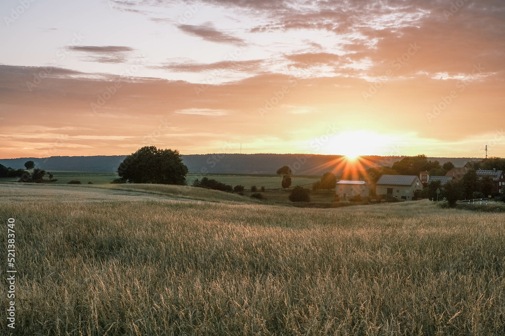 Landscape on the country in sunshine