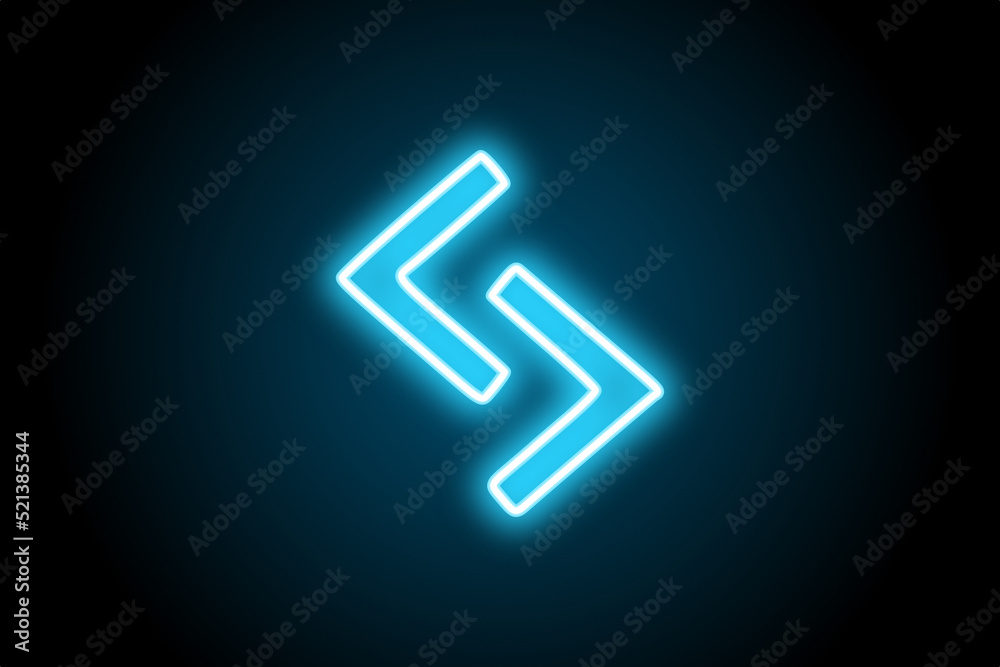 Jara viking norse nordic rune glowing neon symbol 