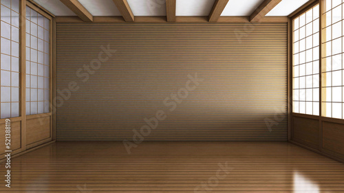 Empty room with Wall Background. 3D illustration, 3D rendering 