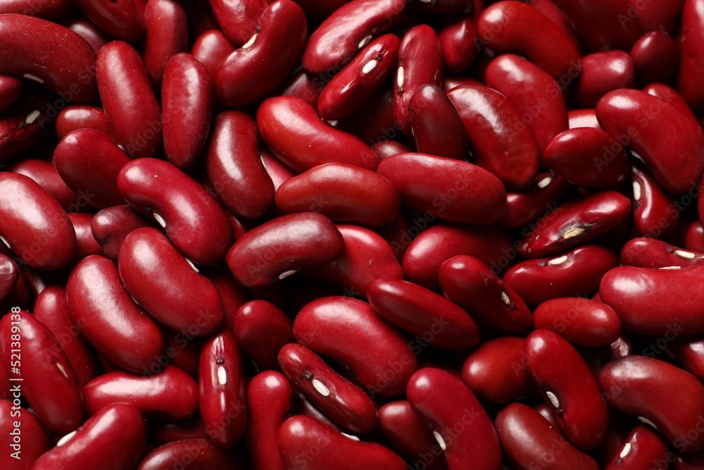 Top view of raw red kidney beans as background Top view of raw red kidney beans as background